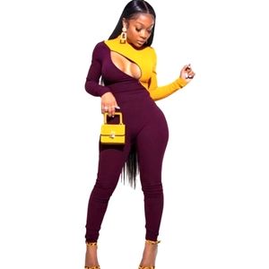 NWOT Color Contrast 2 pc Pant Sent Size L